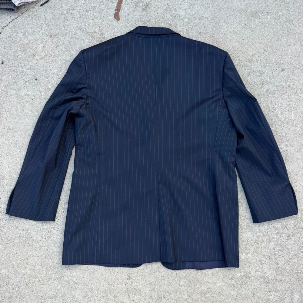 Brooks Brothers Sport Coat Mens 44R Navy Pinstripe 1818 Madison Wool Blazer USA